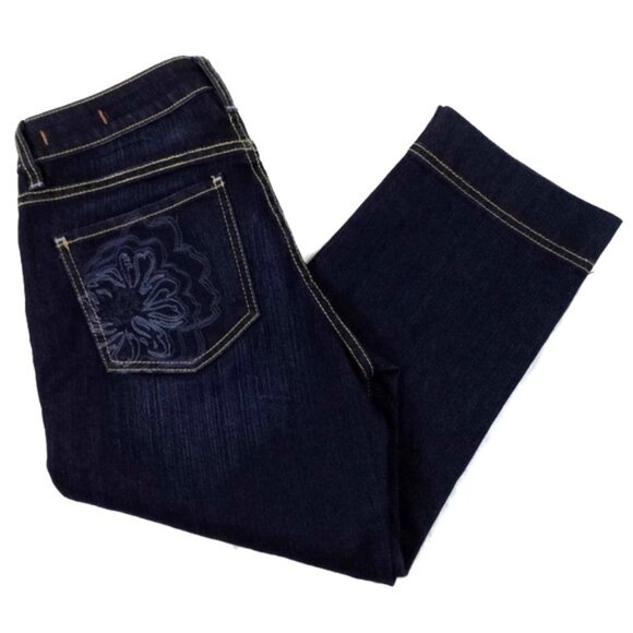 Jag Jeans Dark Wash Classic Fit Cropped Denim Capri Jeans Womens Size 4 NWT - Picture 6 of 12